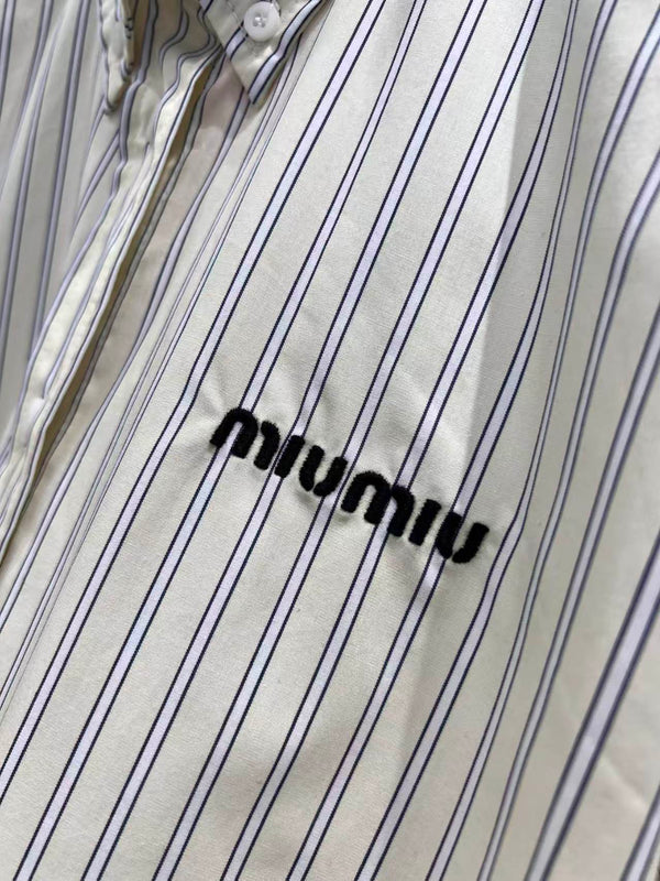 Miu Miu Striped Cotton Shirt