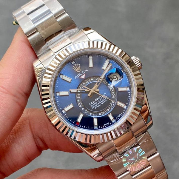 SKY-DWELLER 42 QUADRANTE BLU ACCIAIO BRACCIALE OYSTER 