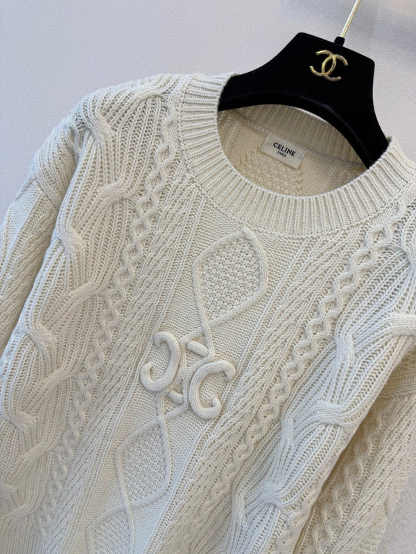 CE 2026 Cable-knit Crewneck Sweater Wool 433565