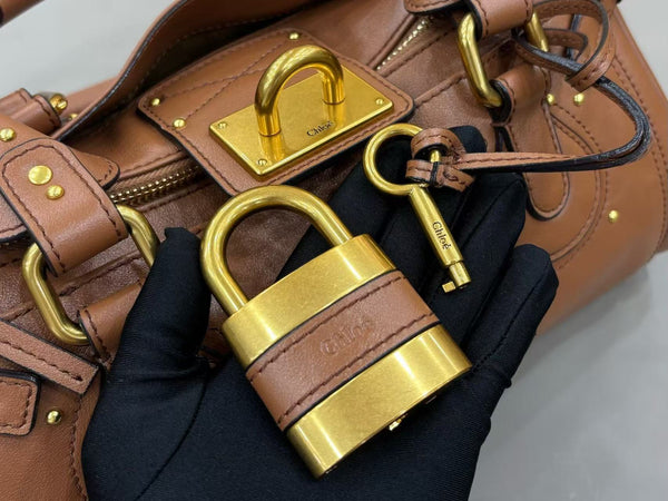 Chloe 2025 Paddington Bag Brown Grained Leather