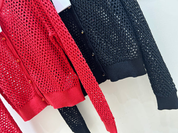 CE 2026 Crocheted Short Cardigan Wool 407222