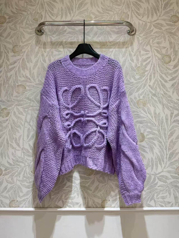 Loewe Anagram open-knit sweater