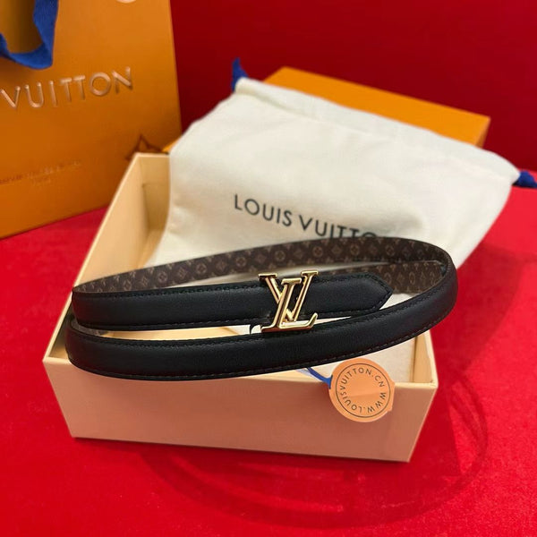 LV Double-sided belt Initiales Monogram Canvas & Leather