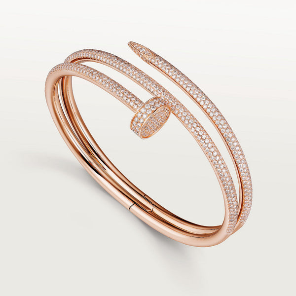 BRACCIALE JUSTE 3,5 MM DOPPIA FILA DI DIAMANTI PIENI