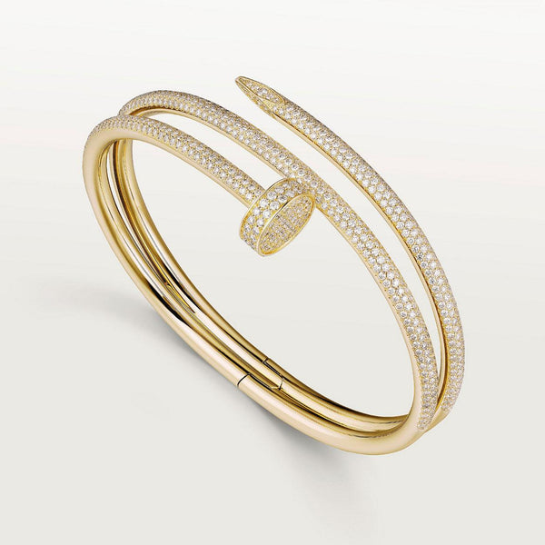BRACCIALE JUSTE 3,5 MM DOPPIA FILA DI DIAMANTI PIENI