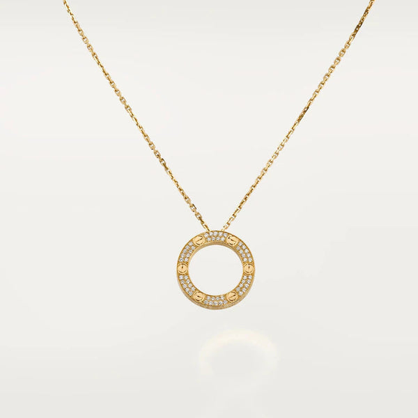 COLLANA LOVE REGOLABILE IN ORO ROSA 