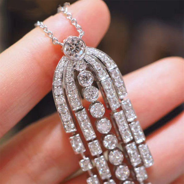 COLLANA FRANGE ARGENTO DIAMANTE
