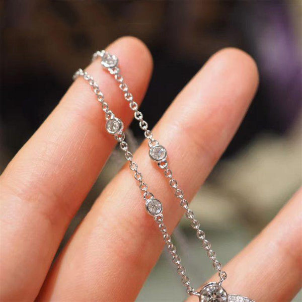 COLLANA FRANGE ARGENTO DIAMANTE