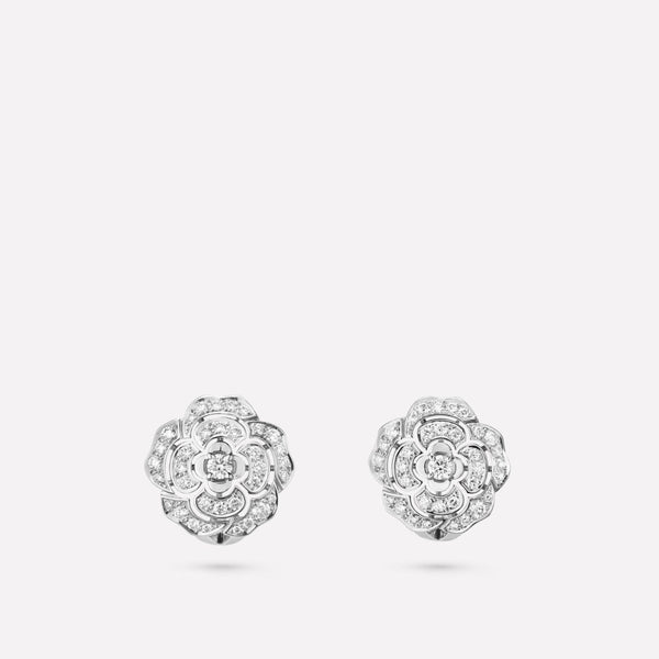 BOUTON DE EARRINGS ARGENTO DIAMANTE