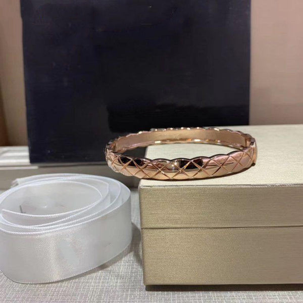 BRACCIALE CRUSH TRAPUNTATO IN ORO ROSA