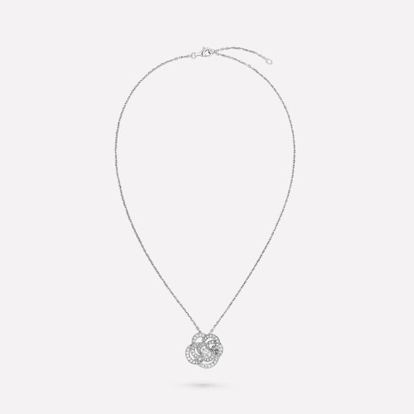 FIL DE CAMELIA NECKLACE SILVER DIAMOND