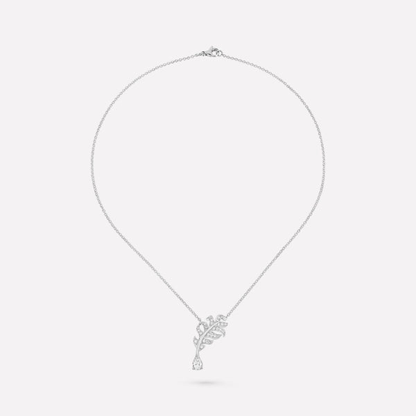 PLUME DE PEARL NECKLACE SILVER DIAMOND