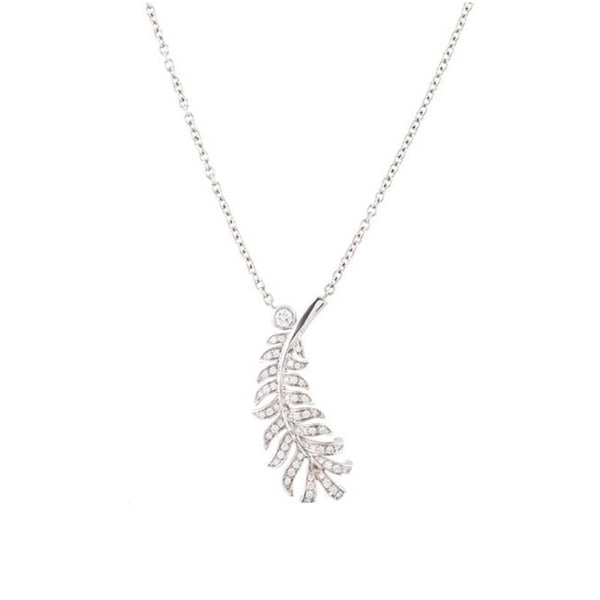 COLLANA PLUME DE ARGENTO DIAMANTE