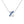 LIENS SILVER BLUE DIAMOND NECKLACE
