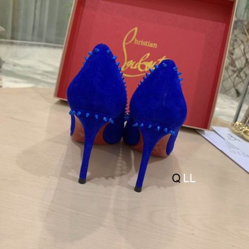 CL Anjalina Spike Pumps Suede Blue