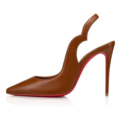 CL Hot Chick Sling Pumps 100mm Nappa Leather Nude 5
