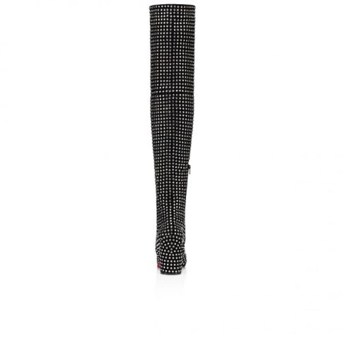 CL Jane Botta 85mm Boots Strass Boom Black