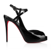 CL Jenlove Alta Pumps 120mm Patent Vog Leather Black