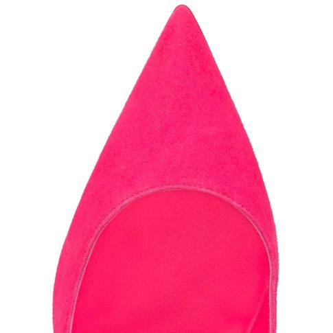 CL Lace Up Kate Pumps 85mm Veau Velours Pink