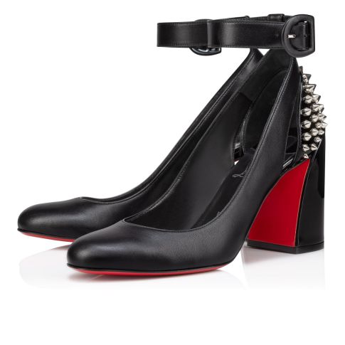 CL Miss Sab Degraspikes Pumps 70mm Nappa And Patent Leather Black