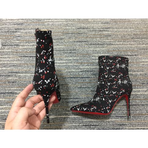 CL So Kate Booty Ankle Boots 100mm Toile Splash Multicolor