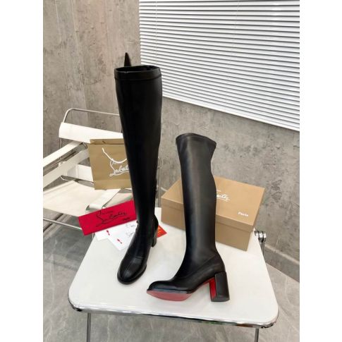CL Stretchadoxa Botta Alta 70MM Thighboots Calf Leather Black