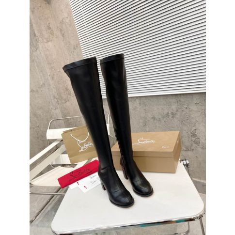 CL Stretchadoxa Botta Alta 70MM Thighboots Calf Leather Black