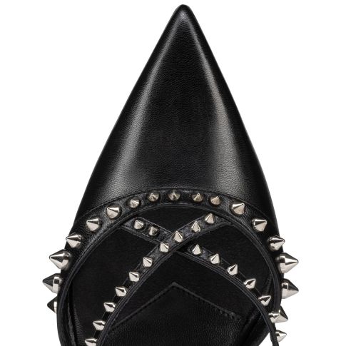 CL Tatoosh Spikes Mule Pump 70 mm Pelle di Capretto Nero