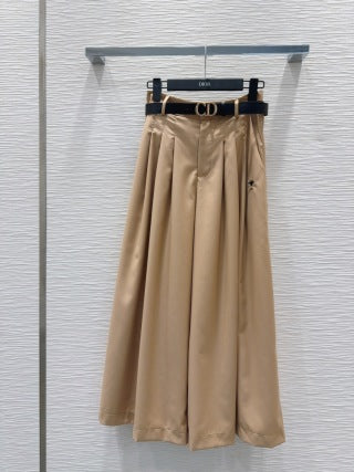 CD 2025 Wide-leg Pants With Drape Polyester Cotton