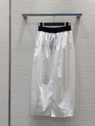 Prada 25 Logo Skirt Black and White Cotton