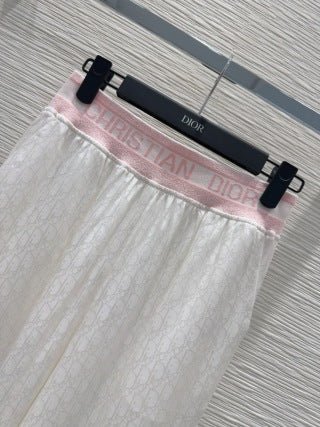 CD 25 Monogram Suit Bianco Seta Cotone