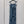 CD 25 Print Suspender Skirt Light Gray and Navy Blue Polyester