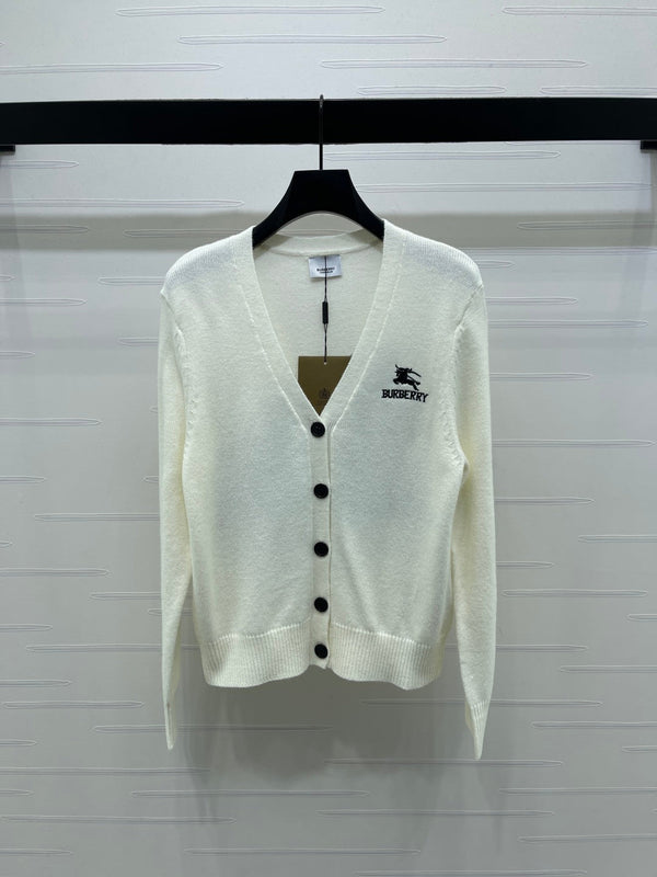 Burberry 25 V-neck Long-sleeved Cardigan Wool