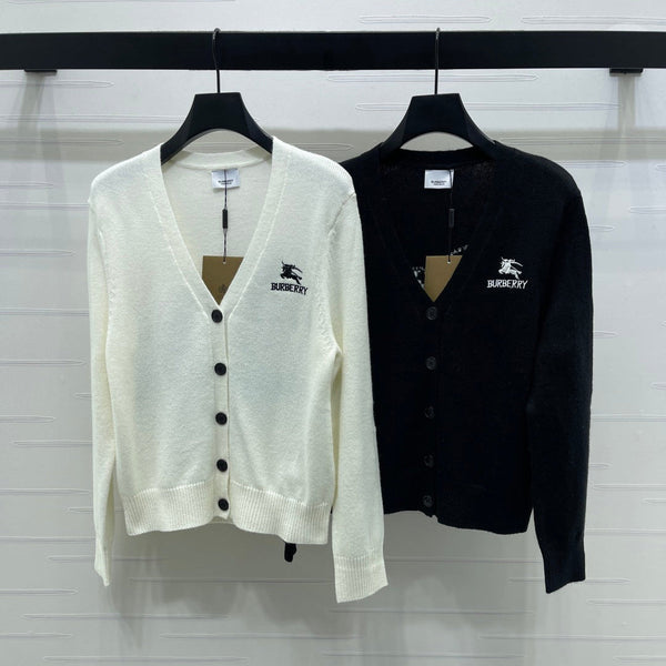 Burberry 25 V-neck Long-sleeved Cardigan Wool