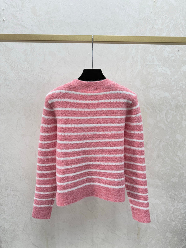 Chanel 2025 Pull Rayé Manches Longues Laine 727133