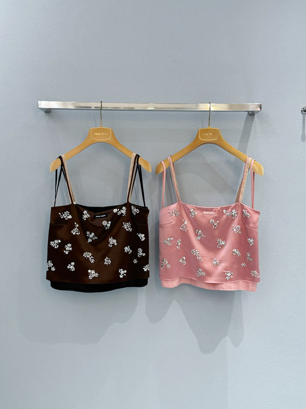 Caraco Miu en mélange d'acétate et de strass YB