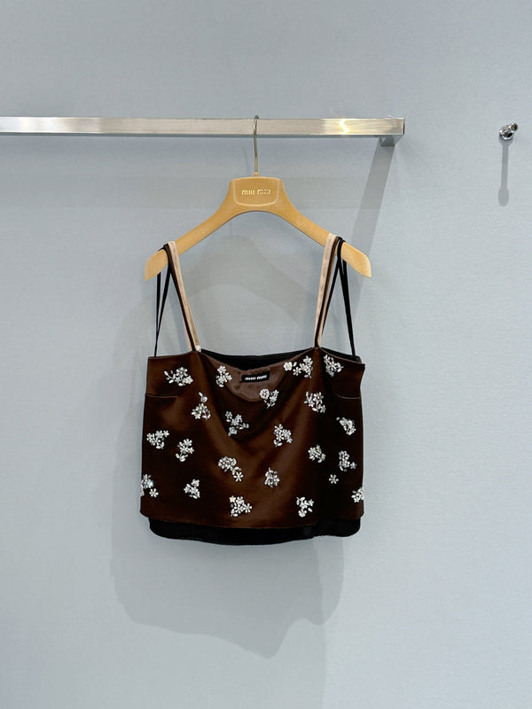 Caraco Miu en mélange d'acétate et de strass YB