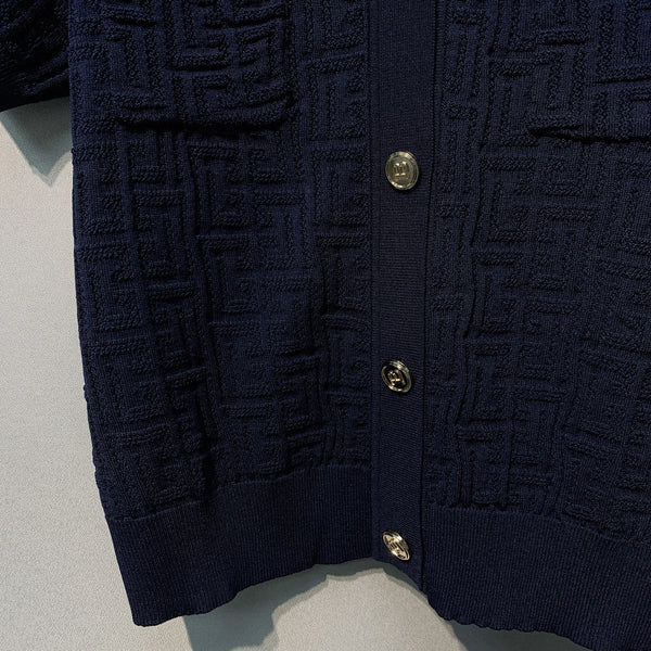 Balmain 26SS Cardigan Short-sleeved Shirt in Viscose