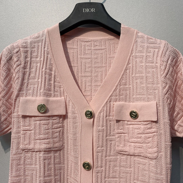 Balmain 26SS Cardigan Short-sleeved Shirt in Viscose