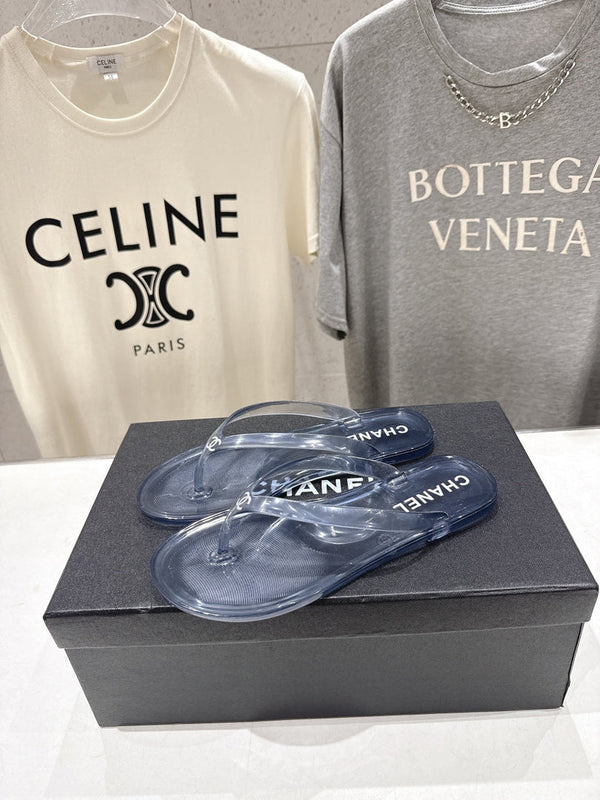 Chanel 2026 Transparent Thong Sandal Plastic Leather 713046