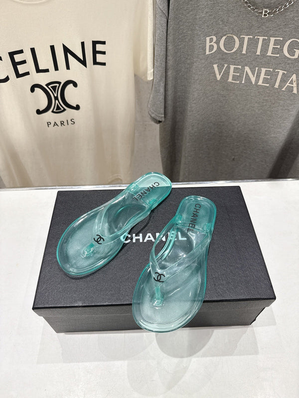 Chanel 2026 Transparent Thong Sandal Plastic Leather 713046
