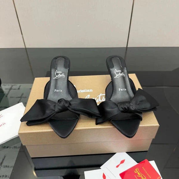 CL 2026 Mulazee Bow-Detail Slide Sandals 60mm Satin 791575