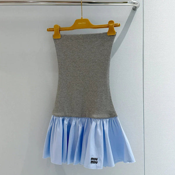 Miu 2026 Strapless Dress Cotton 444940