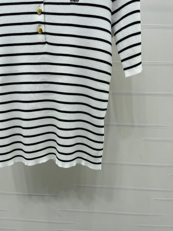 Chemise CL en Tencel rayée à col et manches courtes