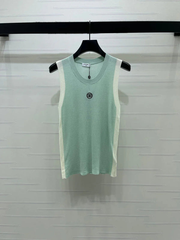 CC 2026 Color-blocked Knit Vest Tencel 390651