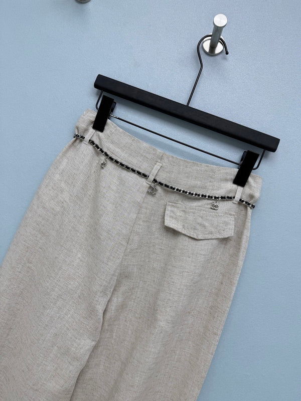 CC 2026 Blend Wide-Leg Trousers Linen 392376