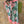GG Tropical Floral Print One-Piece Swimsuit Green Pink 330760