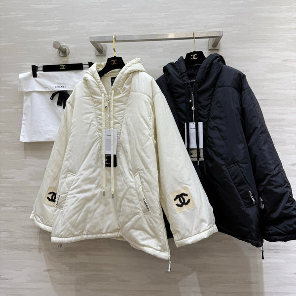 CC 26S Vintage Hooded Drawstring Puffer Jacket 435297
