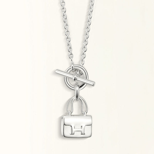POP H PEDANT SILVER NECKLACE