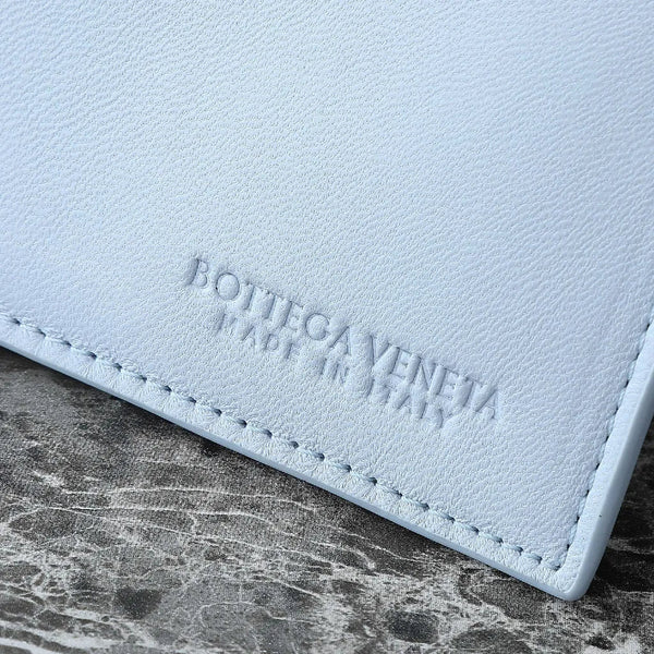Borsa BV Pinacoteca 43 cm Pelle di vitello intrecciata e pelle scamosciata azzurro cielo